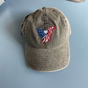 🦅 USA Eagle Embroidered Dad Hat | Vintage Wash Adjustable Cap